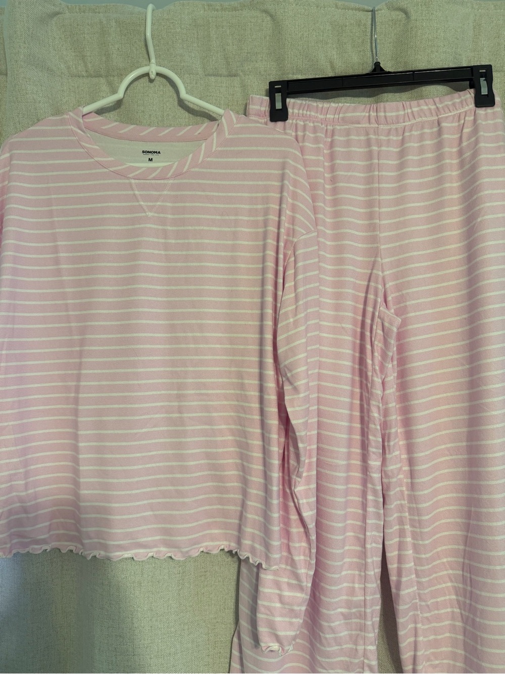 Women’s Pink Striped Pajama Set - Picture 3 of 3